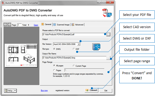 AutoDWG DWG To PDF Converter