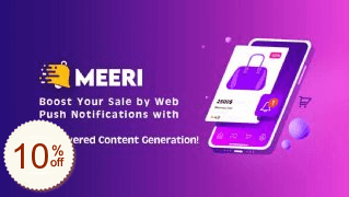 Meeri Push Notifications Discount Coupon