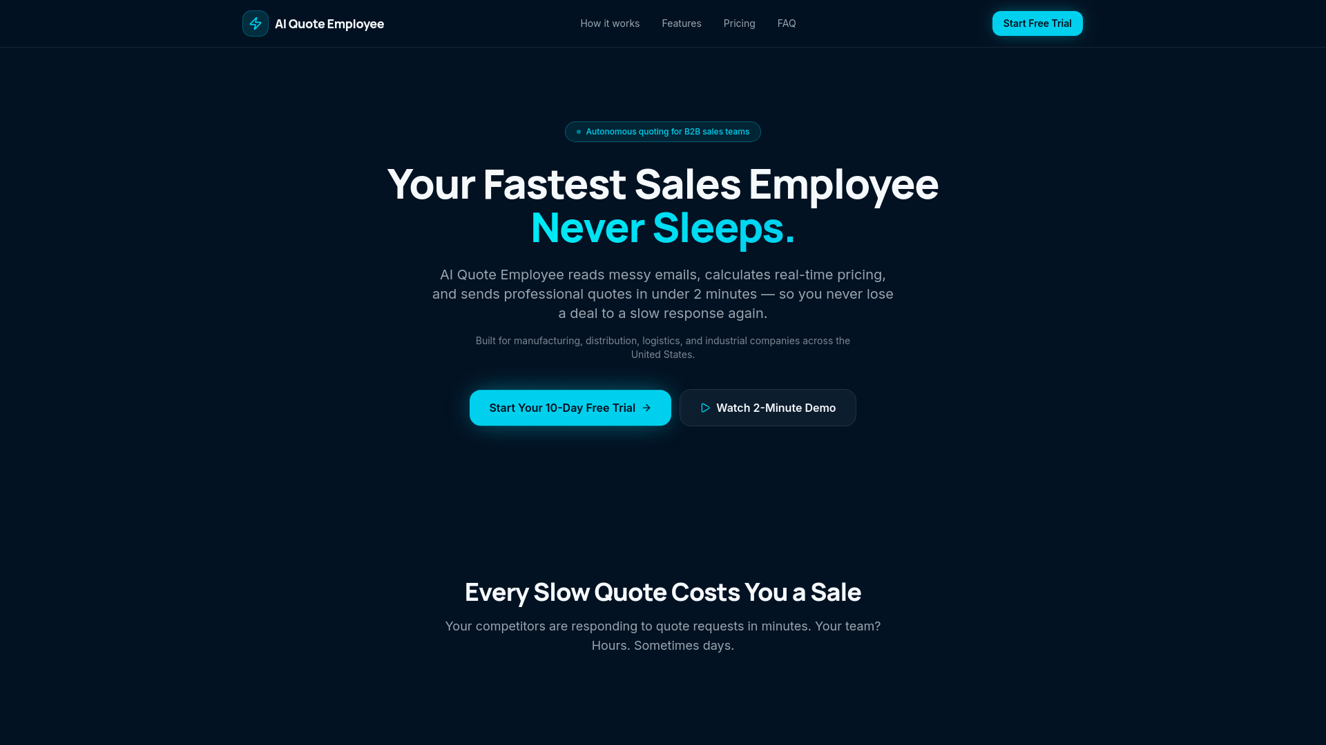 SpeedQuote Shopping & Trial Screenshot