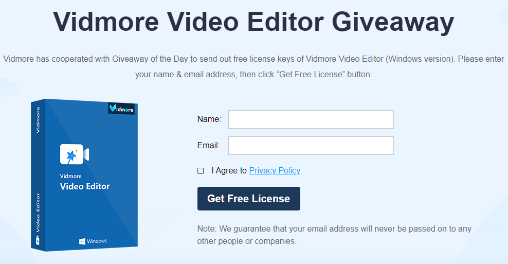 Vidmore Video Editor giveaway