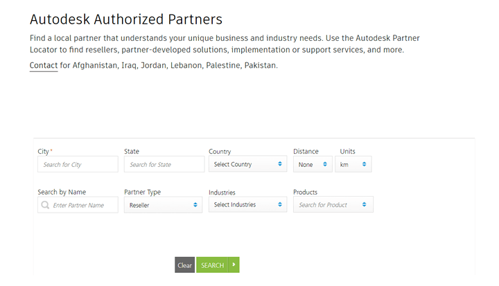 Locate a AutoCad reseller in your area