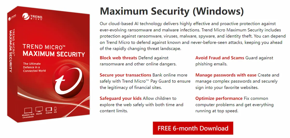 Trend Micro Maximum Security 6-months Giveaway