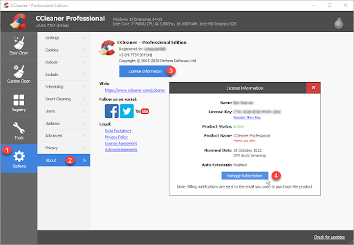 Cancel CCleaner Subscription