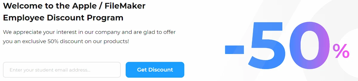 Apple/FileMaker Discounts