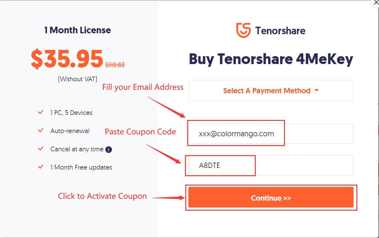 Activate Coupon Code