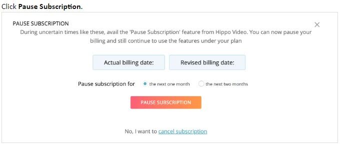 Pause Subscriptions