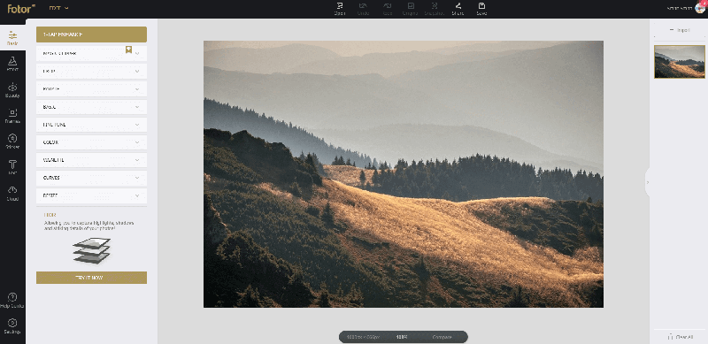 Fotor online photo editing