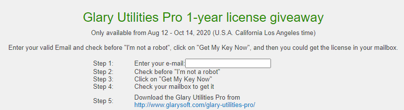 Glary Utilities PRO giveaway
