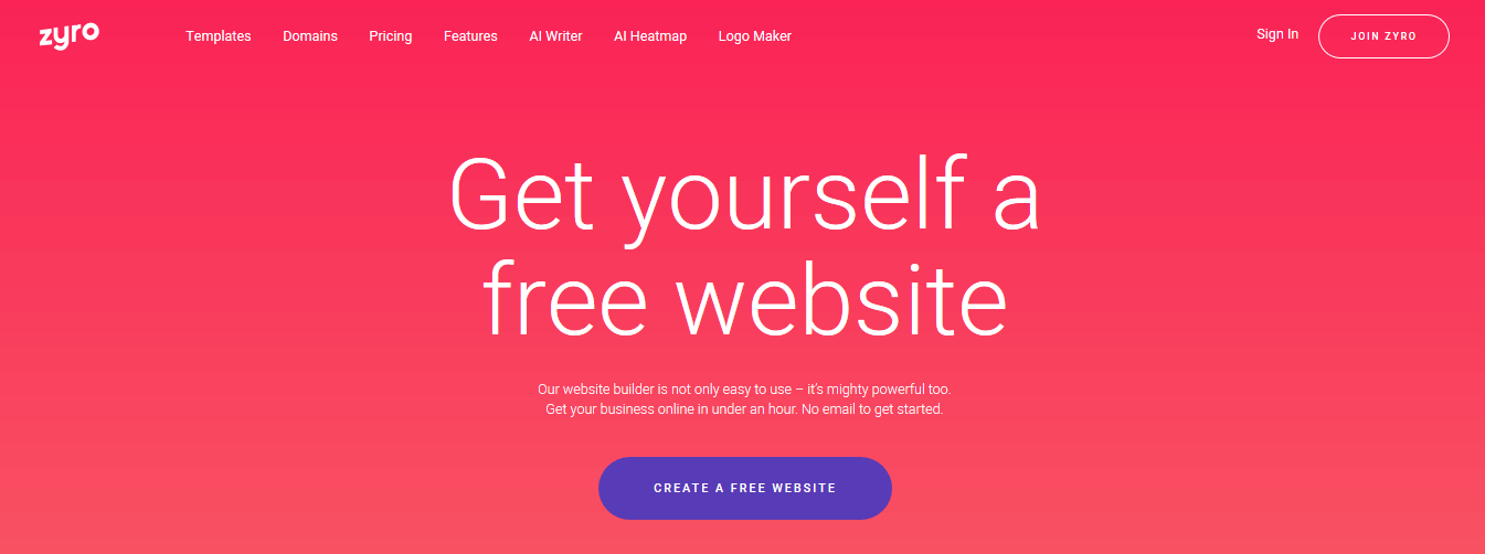 Zyro Website Builder 2020 Christmas Holiday Sales