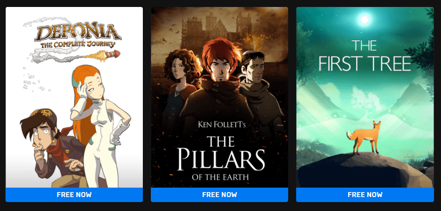 Epic Games - Deponia: The Complete Journey | Ken Follett’s The Pillars of the Earth | The First Tree giveaway