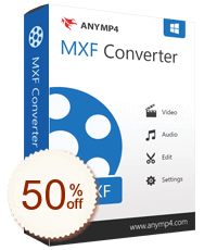 AnyMP4 MXF Converter Discount Coupon