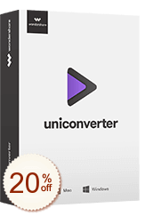 Wondershare UniConverter Rabatt Gutschein-Code