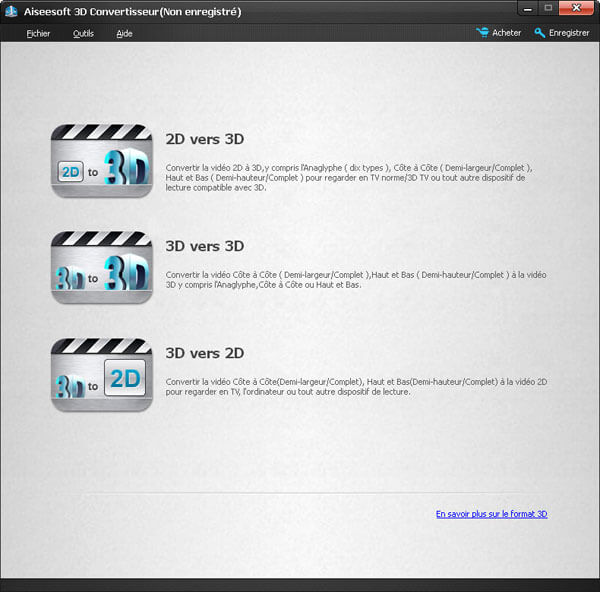Aiseesoft 3D Convertisseur Screenshot
