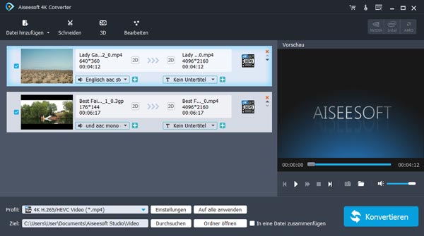 Aiseesoft 4K Converter Screenshot