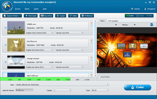 Aiseesoft Blu-ray Créateur Screenshot