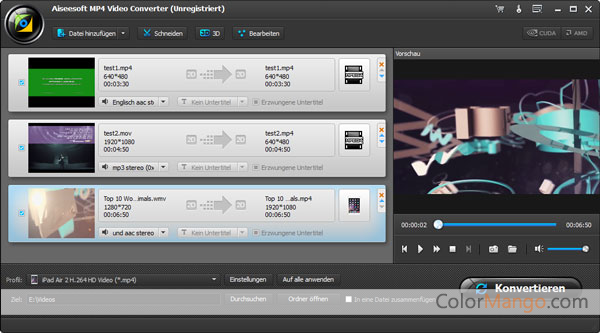 Aiseesoft MP4 Video Converter Screenshot