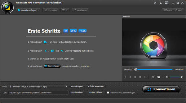 Aiseesoft MXF Converter Screenshot