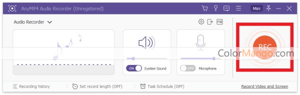 AnyMP4 Audio Recorder Screenshot