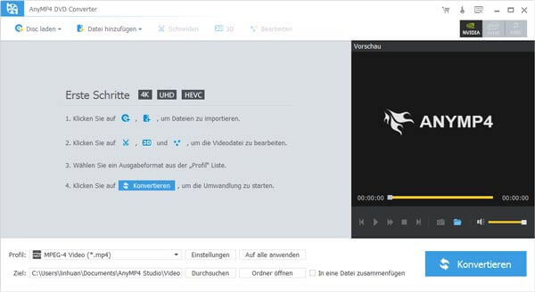 AnyMP4 DVD Converter Screenshot
