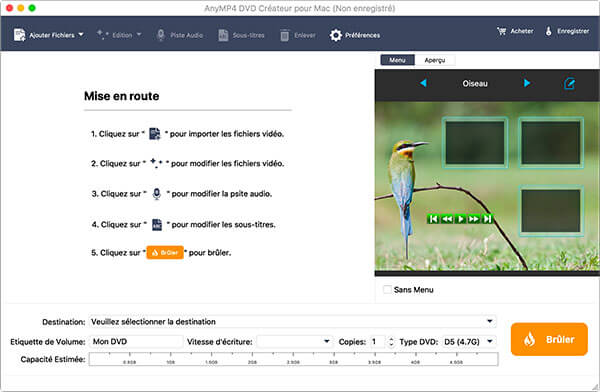 AnyMP4 DVD Créateur pour Mac Screenshot