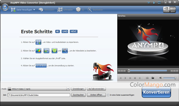 AnyMP4 Video Converter Screenshot