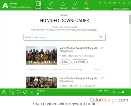 AnyVid Video Downloader Screenshot
