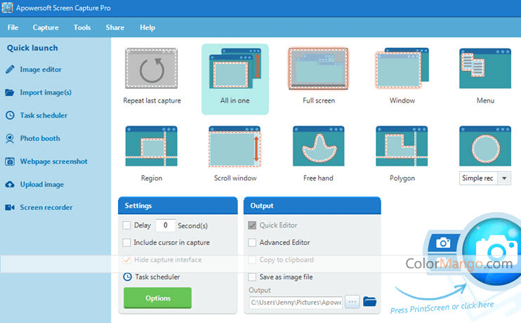 Apowersoft Capture d'écran Pro Screenshot