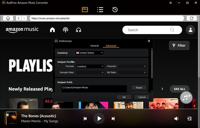 AudFree Amazon Music Converter Screenshot