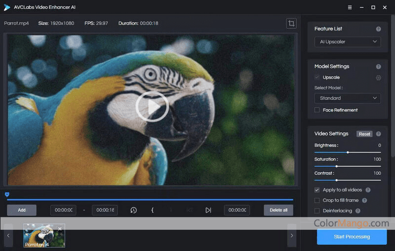 AVCLabs Video Enhancer AI Screenshot