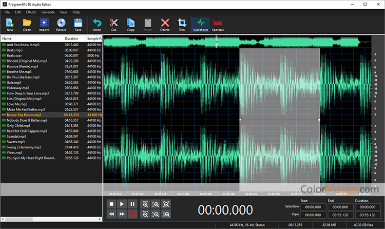 Program4Pc Audio Editor Screenshot