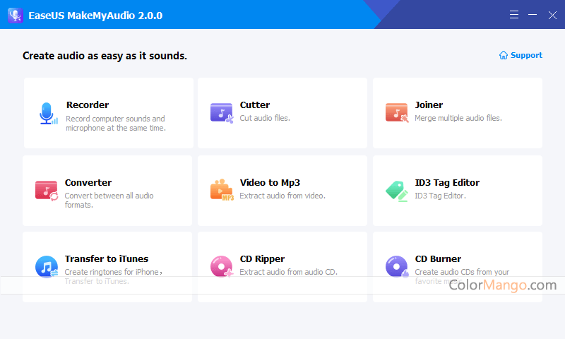 EaseUS MakeMyAudio Screenshot