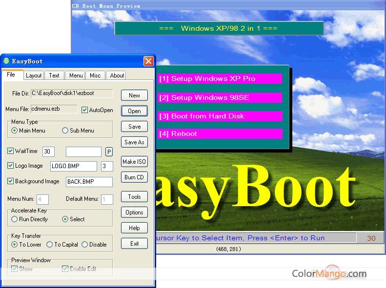 EZB EasyBoot Screenshot