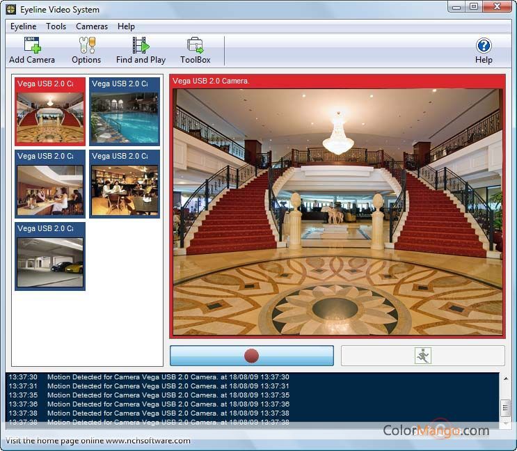 Eyeline Video Surveillance Software Screenshot