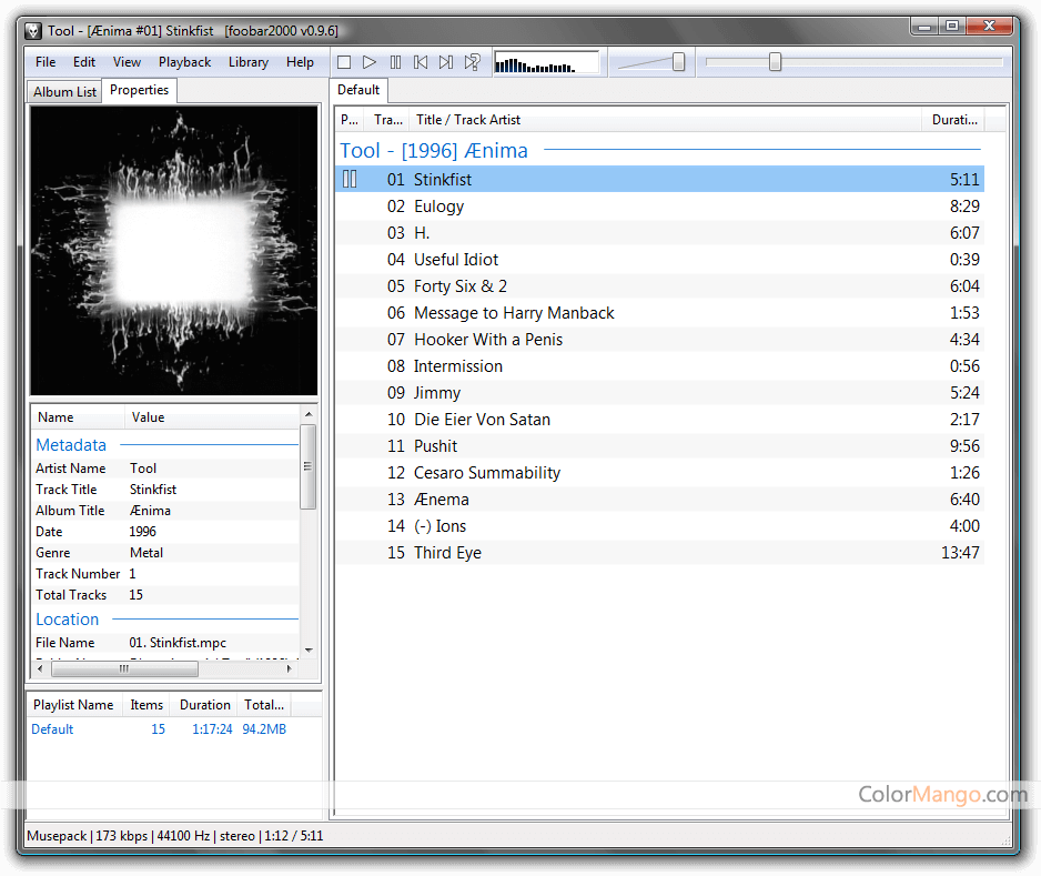 Foobar2000 Screenshot