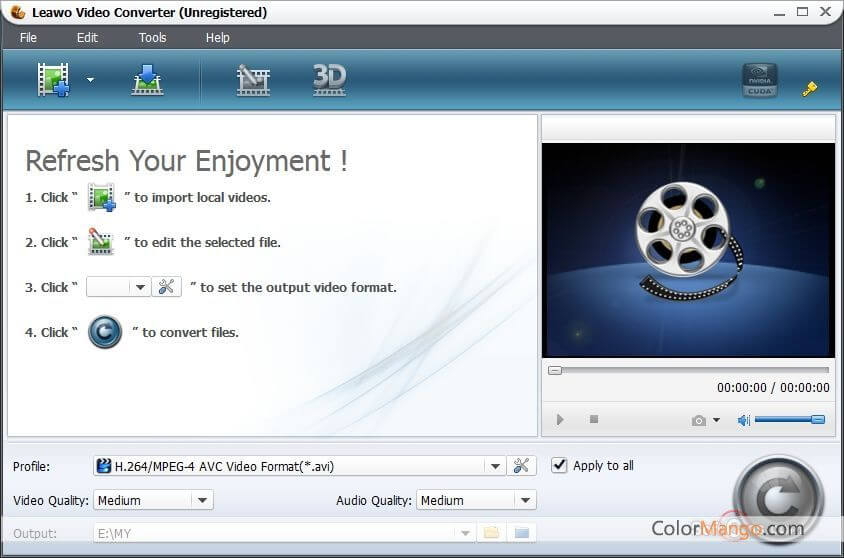 Leawo Video Converter Screenshot