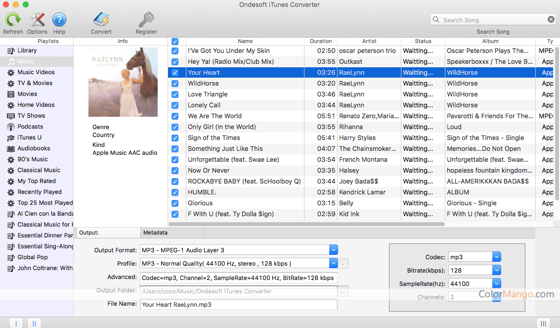Ondesoft iTunes Converter Screenshot