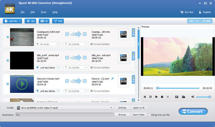 Tipard 4K UHD Converter Screenshot