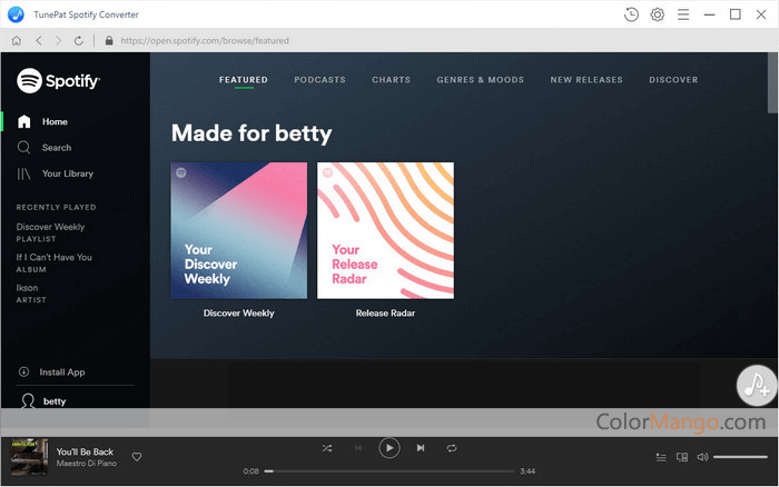 TunePat Spotify Converter Screenshot