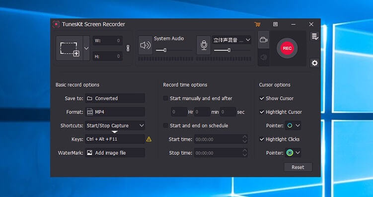 TunesKit Screen Recorder Screenshot