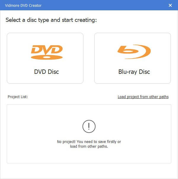 Vidmore DVD Creator Screenshot