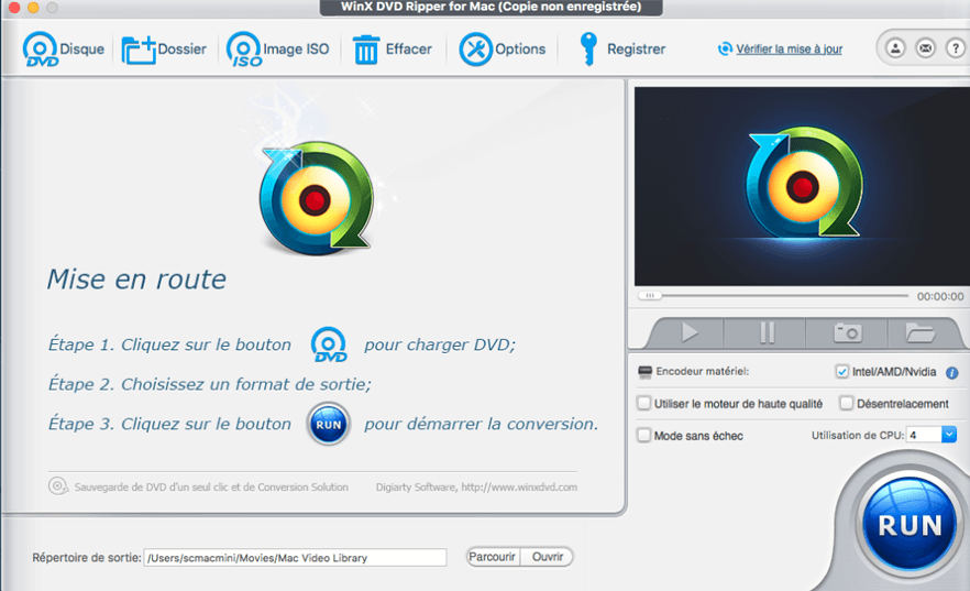 WinX DVD Ripper for Mac Screenshot