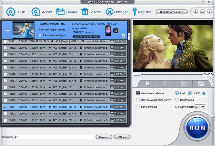 WinX DVD Ripper Platinum Screenshot