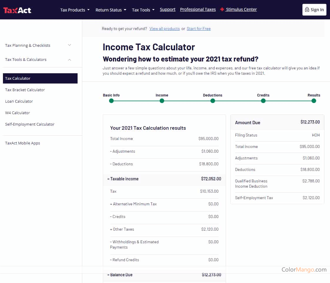 TaxAct Screenshot