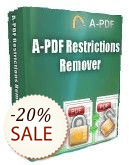 A-PDF Restrictions Remover Discount Deal