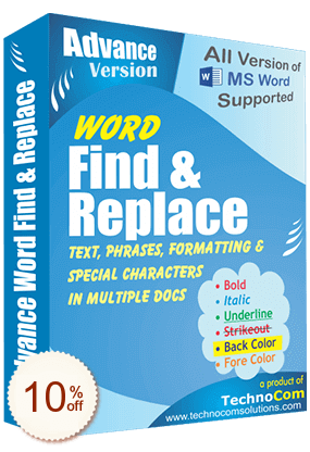 Advance Word Find and Replace割引クーポンコード