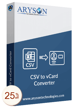 Aryson CSV to vCard Converter Discount Coupon