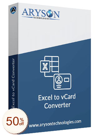 Aryson Excel to vCard Converter割引クーポンコード