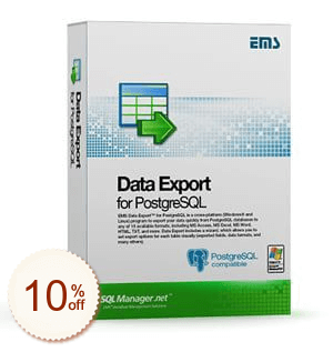 EMS Data Export for PostgreSQL Discount Coupon