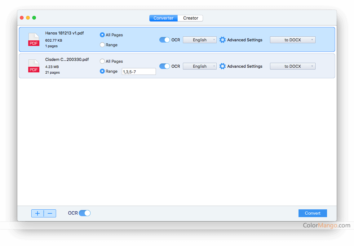 Cisdem PDF Converter OCR for Mac Screenshot