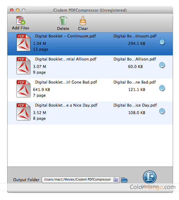 Cisdem PDF Compressor for Mac Screenshot